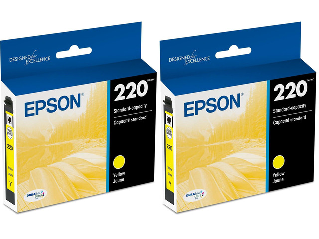 220 DURABrite Ultra Ink Standard Capacity Yellow Cartridge (T220420-S) Works with Workforce WF-2630, WF-2650, WF-2660, WF-2750, WF-2760, Expression...