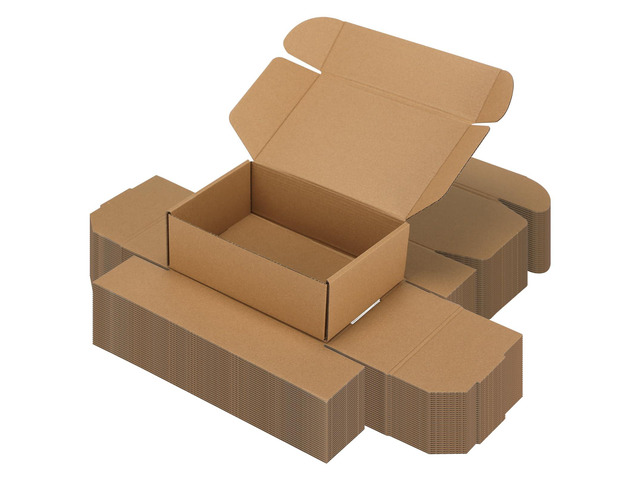 9x6x3 inch Small Shipping Boxes, Set of 30 Mailing Boxes, Brown 30 Smile Stickers, Single Corrugated, DIY Cardboard, Easy Fold, Shape Well, Self...