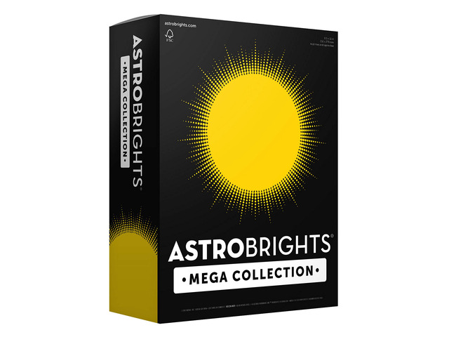 Mega Collection, Colored Cardstock, Bright Yellow, 320 Sheets, 65 lb/176 gsm, 8.5' x 11' - MORE SHEETS! (91625)