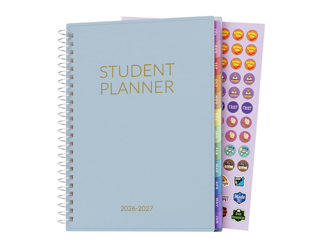 Student Planner 2026-2027, Middle or High School Planner for Academic Year Jul. 2026 - Jun. 2027, 6.5' x 8.3' Lesson Plan Datebook with PVC...