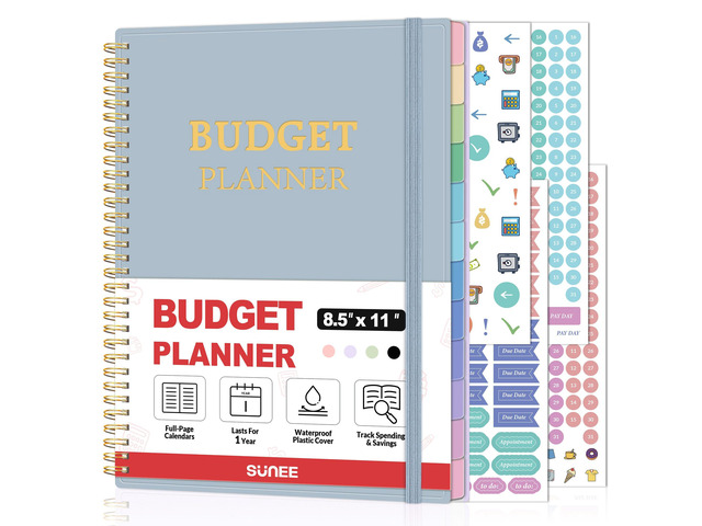 Budget Planner - Monthly Budget Book with Expense Tracker Notebook, A4(8.5' x 11') Undated 12 Month Bill Organizer & Finance Planner to Manage Your...
