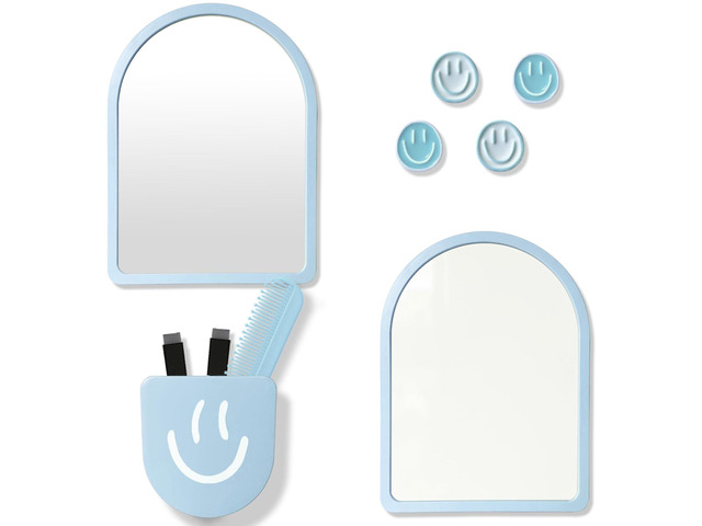 10 pcs - Blue Locker Accessories, Locker Decorations Including Mirrors, whiteboards, Magnets and organizing Supplies. Ideal for Back-to-School...