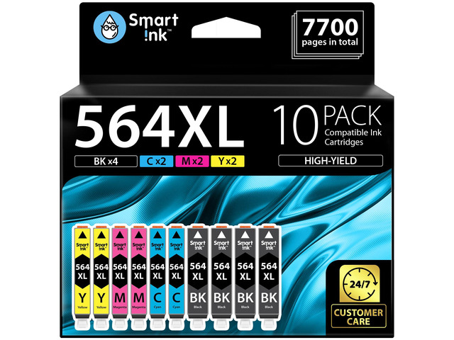 Compatible Ink Cartridge Replacement for HP 564 XL 564XL High Yield 10 Combo Pack (4 Black & 2 C/M/Y) for DeskJet 3520 3522 Photosmart 7520 6520...
