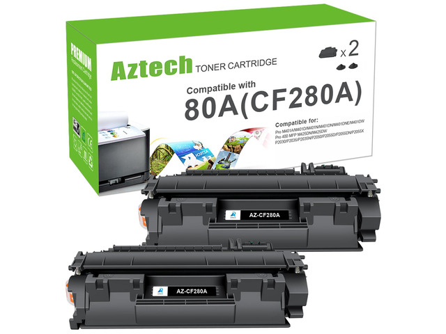 CF280A 80A Toner Cartridge Black CF280X 80X LaserJet Pro 400 M401n M401dn Compatible for HP CF280A LaserJet Pro 400 M401n M401dn MFP M425dn M401dne...