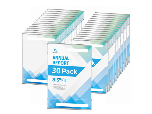 30 Pack 8.5x11 Acrylic Sign Holder Wall Mount, Plastic Wall Signs Acrylic Frame Photo Menu Flyer Display Holders with Adhesive Tape for Office,...