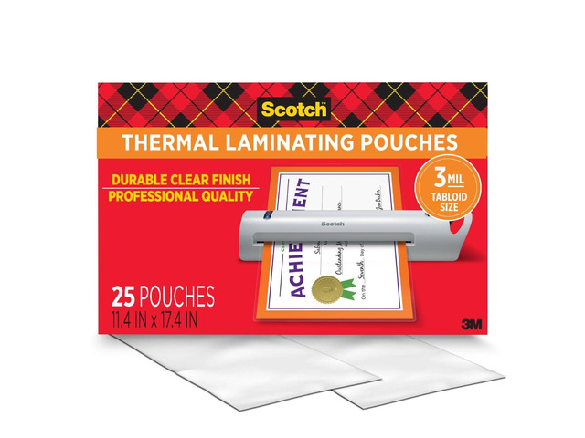 Thermal Laminating Pouches, Legal Size 11 x 17 Inches, 25 Pack Laminating Sheets, 3 Mil, Education Supplies & Craft Supplies, for Use with Thermal...