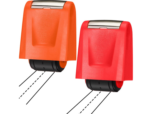 2 Pcs Roller Stamps Classroom,2.72 X 2.44 X 1.54 Inch,Red, Orange Kindergarten Education Must Haves, Handwriting Practice Tool in Teacher...