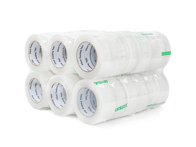 36-Pack No Noise Silent Packing Tape 2.4mil x 1.88' x110Yards,Industrial Heavy Duty Noiseless Packaging Tape for Quiet Packing Shipping Moving and...