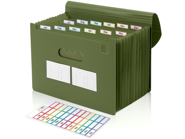 Accordion File Organizer, Expanding File Folder with 13 Pockets, Portable Document Paper Bill Receipt Organizer, Home School Office Supplies,...