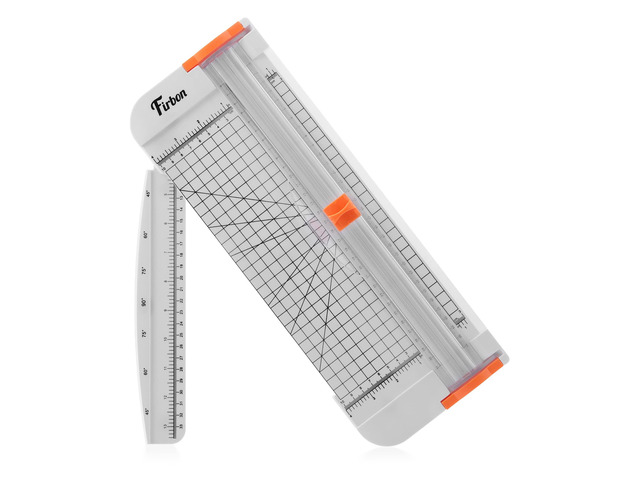 A4 Paper Cutter, 12 Inch Paper Trimmer with Extened Ruler, White 12 Sheet Capacity CM & Inch Scale Spring-Loaded Safe Blade Cuts Cardstock,...