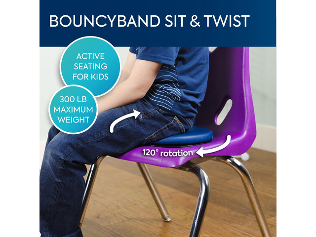 BouncyBand Sit & Twist Active Seat Cushion 12 D Sensory Cushion for Kids Up to 300lbs Sensory Tool Promotes Active Learning and Improves Focus...
