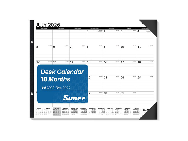 Desk Calendar 2026 Large 22x17 from July 2026 to December 2027, Extra Large Desktop Monthly Calendar Pad 18 Months For Teacher or Office, Desk Top,...
