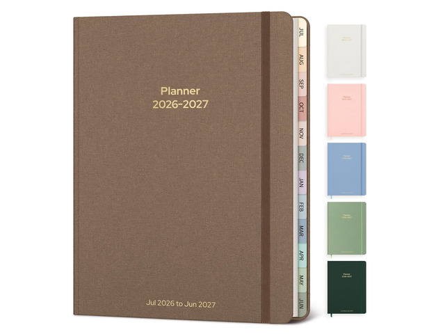 Planner 2026-2027 Weekly & Monthly Academic Planner, 6' x 8.3' July 2026 - June 2027, Hardcover Agenda 2026-2027 Calendar Daily Planner for Student...