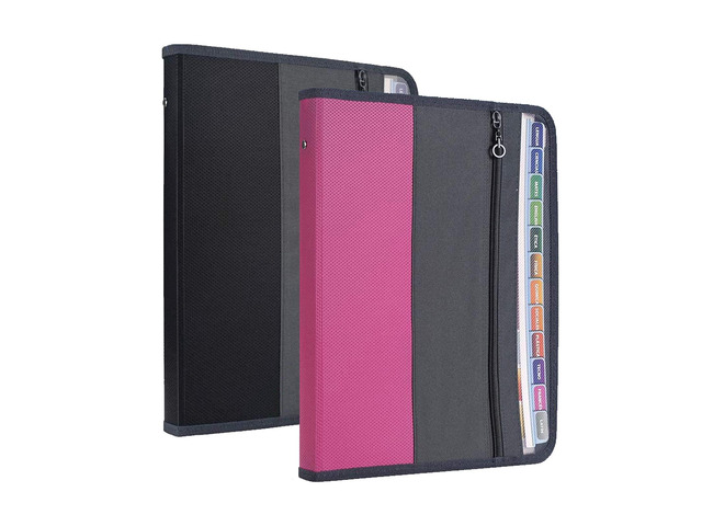 Expanding File Folders, 2Pack 13 Pockets Document Organizer with Zipper, A4 Letter Size Portable Accordion Expanding File Folders with Multicolor...