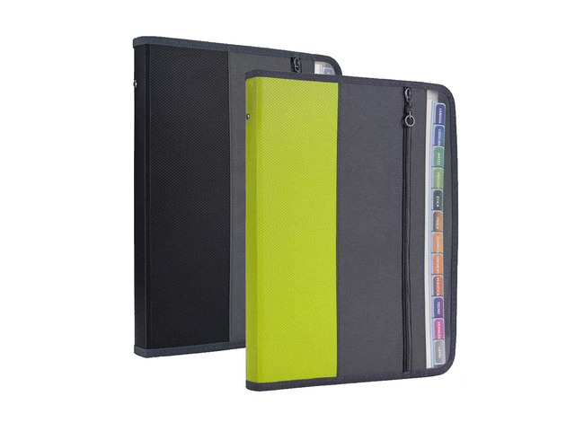 Expanding File Folders, 2Pack 13 Pockets Document Organizer with Zipper, A4 Letter Size Portable Accordion Expanding File Folders with Multicolor...
