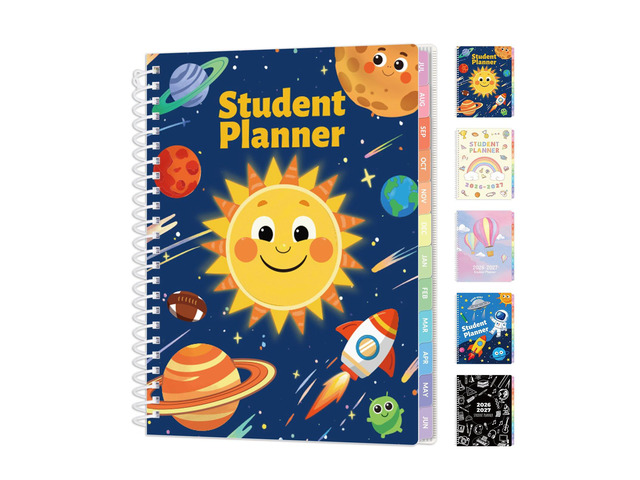 Elementary Student Planner 2026-2027, Dated Academic Year Jul. 2026 - Jun. 2027, 6.5'×8.3' School Planner for Kids, Datebooks Weekly & Monthly Plan...