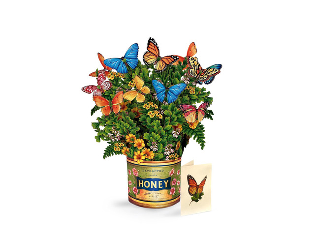 Butterflies & Buttercups 12' Pop Up Card Includes Greeting Card and Envelope Note Card for Birthday, Thank You & More, Gifts for Mom & Her