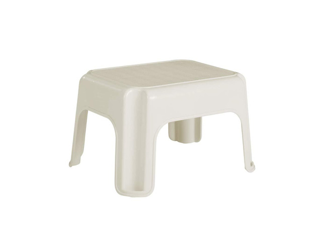 Roughneck Step-Stool Bisque Lightweight Holds up to 300 pounds Ideal for Kitchen-Bath Skid-Resistant