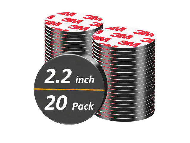 55MM Big Round Magnets with Adhesive Backing,Precut Strong Sticky Magnetic Dots Tapes for DIY Crafts Projects Whiteboard, Fridge,...
