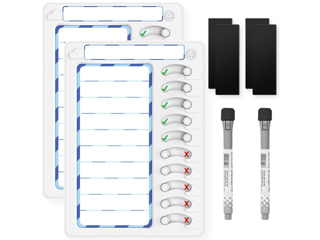 Chore Chart for Kids Dry Erase Chore Board ADHD Tools for Kids to Do List Checklist Task Board Routine Chart Planning Board for Fridge with 10...