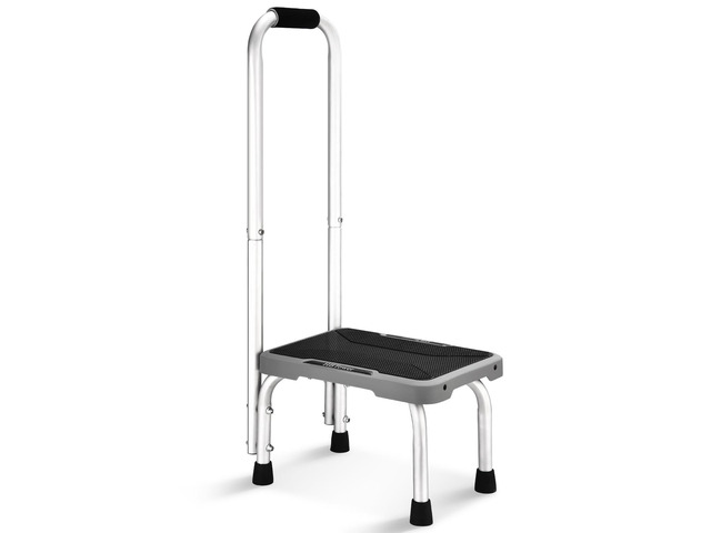 Step Stools with Handle for Adults Kids with Non-Slip Rubber Feet Holds Up to 600 lbs, Lightweight Stepping Stools for Bedroom Kitchen Bathroom,...