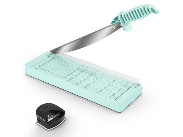 Paper Cutter 12 Inch, Guillotine Paper Cutter with 8 Sheet Capacity, Heavy Duty Paper Cutter for Cardstock, Paper Trimmer for Crafting, Classroom...