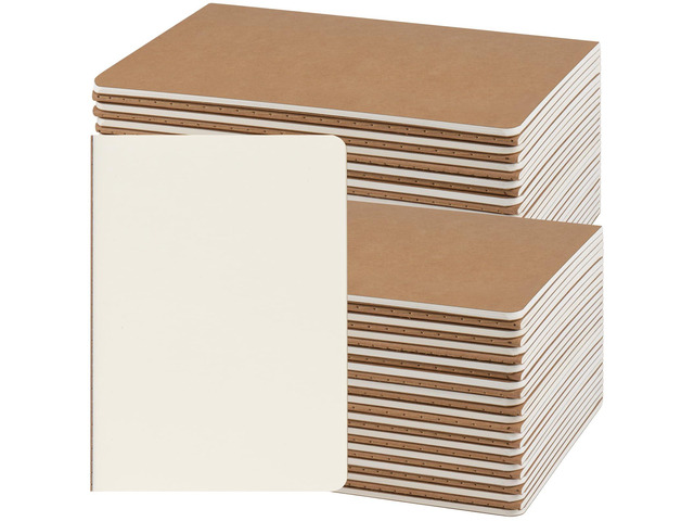 50 Pack A5 Kraft Notebooks Bulk, 8.15x5.5 Inches Blank Journaling Notebooks, Notebooks for Work, Composition Notebooks for School, Journal...
