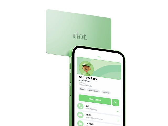 Card - Digital Business Card - Tap Compatible with iPhone & Android (Mint)