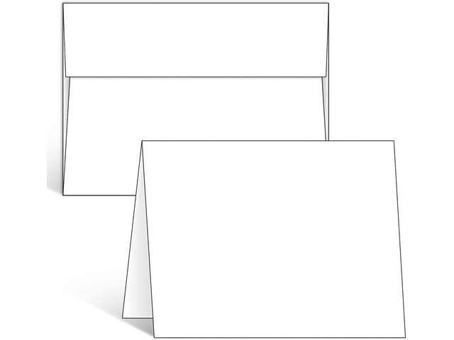 A2 Blank White Cards and Envelopes 100 Pack, 4.25 x 5.5 Folded Cards FSC Certified Heavyweight Folded Cardstock and A2 Envelopes for DIY Greeting...