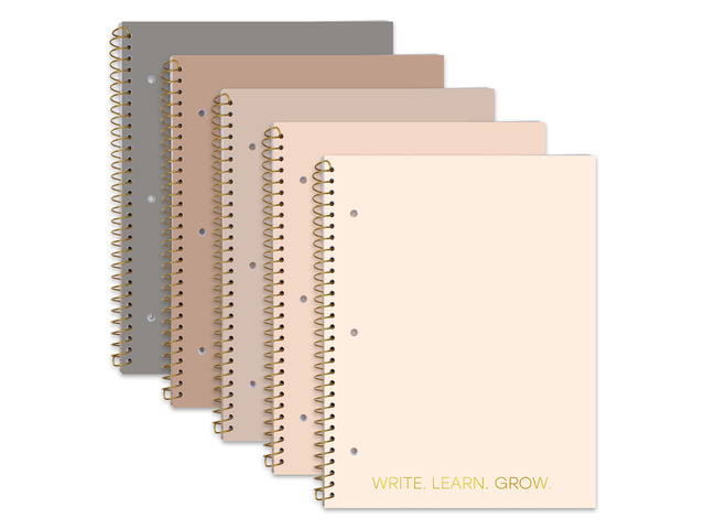 5-Pack 140 Pages Gold Foiled Spiral College Ruled Notebook Set Gold Foiled Spiral College Ruled Notebook Set - 5 Notebooks x 140 Pages for School,...