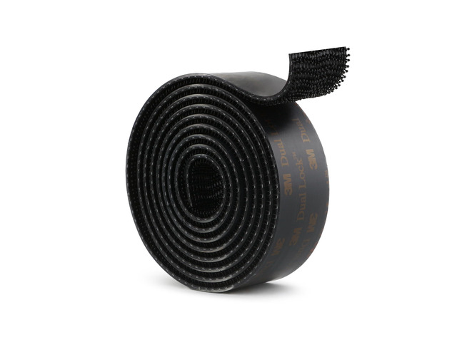 3M Dual Lock SJ3550 Reclosable Fastener, Black, 1'×4ft Mounting Tape Interlocking Mushroom Shaped Strong Adhesive Hook Lock Sticy Tape for Indoor...