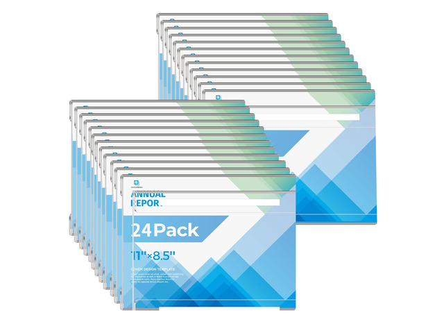 24 Pack 11x8.5 Acrylic Sign Holder Wall Mount, Horizontal Plastic Wall Signs Acrylic Frame Photo Menu Flyer Display Holders with Adhesive Tape for...