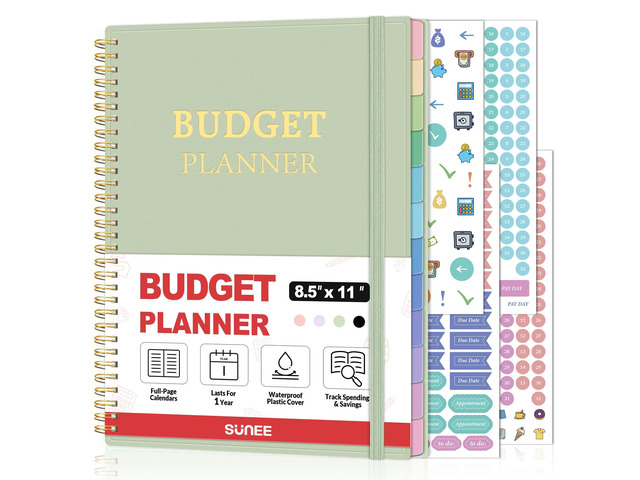 Budget Planner - Monthly Budget Book with Expense Tracker Notebook, A4(8.5' x 11') Undated 12 Month Bill Organizer & Finance Planner to Manage Your...