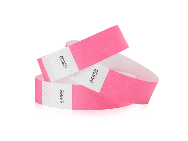 5,000 Neon Pink Tyvek Wristbands for Events - Tamper-Proof Design Comfortable Water/Tear-Resistant - USA Made Tyvek Wristband ID Bracelets for...