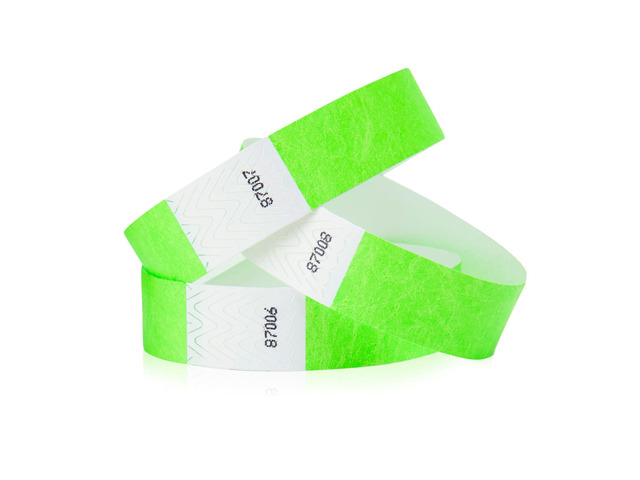 5,000 Neon Green Tyvek Wristbands for Events - Tamper-Proof Design Comfortable Water/Tear-Resistant - USA Made Tyvek Wristband ID Bracelets for...