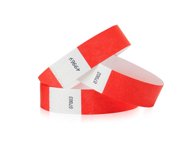 5,000 Neon Red Tyvek Wristbands for Events - Tamper-Proof Design Comfortable Water/Tear-Resistant - USA Made Tyvek Wristband ID Bracelets for...