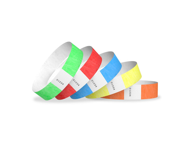 5,000 5-Color Variety Pack Tyvek Wristbands for Events Comfortable Water/Tear-Resistant - USA Made Tyvek Wristband ID Bracelets for Events,...