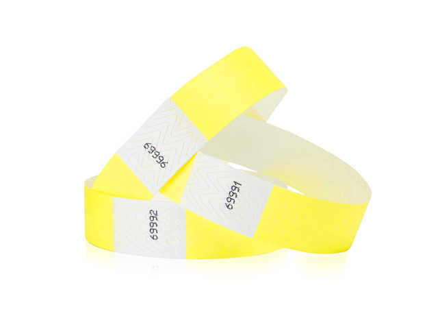 5,000 Neon Yellow Tyvek Wristbands for Events - Tamper-Proof Design Comfortable Water/Tear-Resistant - USA Made Tyvek Wristband ID Bracelets for...
