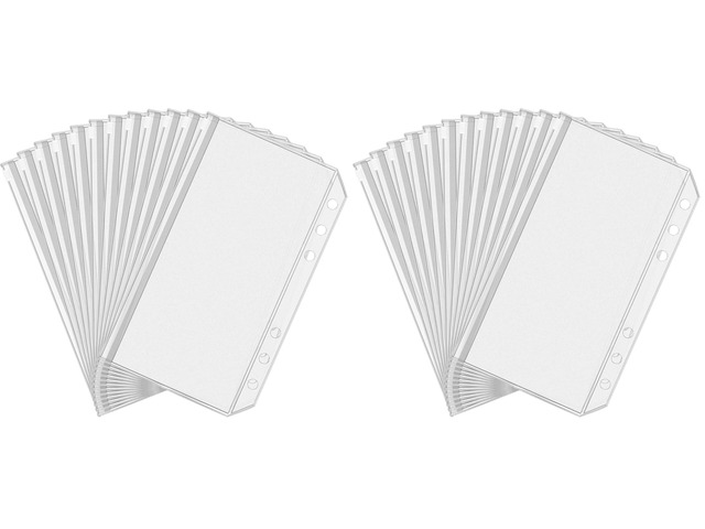 12pcs A6 Size Binder Pockets 6 Holes Budget Cash Envelopes for Budgeting, Clear Zipper Folders Loose Leaf Bags for A6 6-Ring Budget Binder,...