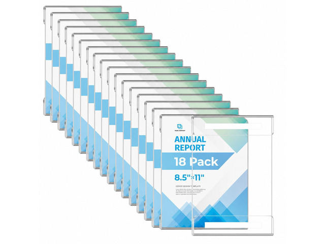 18 Pack 8.5x11 Acrylic Sign Holder Wall Mount, Plastic Wall Signs Acrylic Frame Photo Menu Flyer Display Holders with Adhesive Tape for Office,...