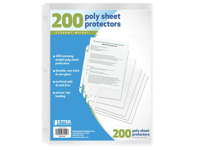 Sheet Protectors, 200 Piece