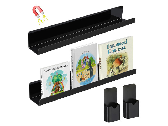 17' Acrylic Magnetic Book Shelf & Pen Holder Sets for Whiteboard White Board Accessories, Classroom Must Haves, Stable Books Display Shelves,...