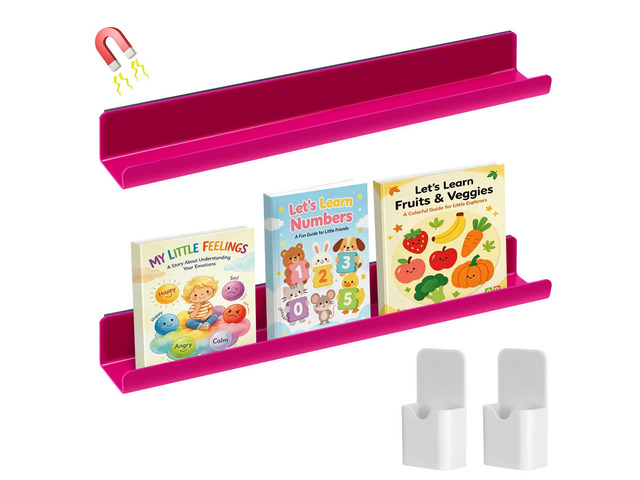17' Acrylic Magnetic Book Shelf & Pen Holder Sets for Whiteboard White Board Accessories, Classroom Must Haves, Stable Books Display Shelves,...