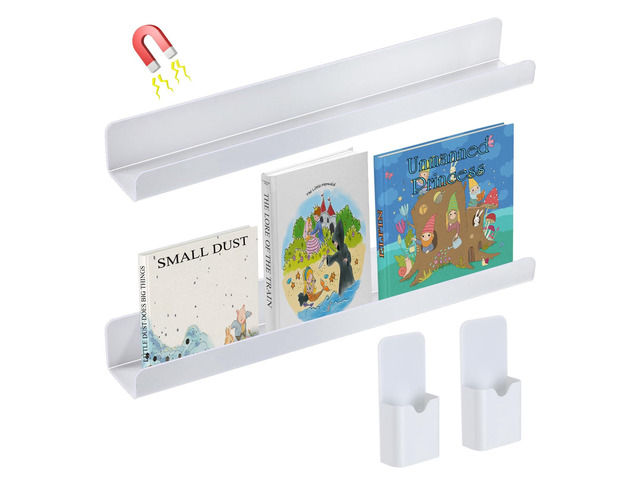 17' Acrylic Magnetic Book Shelf & Pen Holder Sets for Whiteboard White Board Accessories, Classroom Must Haves, Stable Books Display Shelves,...