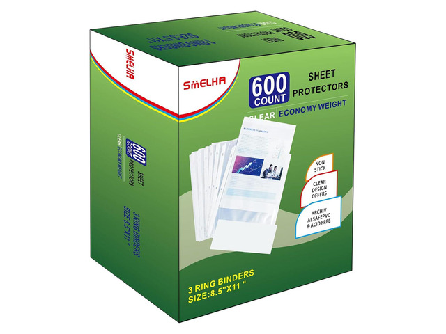 Sheet Protectors 600 Page,Page Protector 8.5' x 11' Upgraded Thick Material,for 3 Ring Binder, Top Loading Paper Protector with Reinforced...