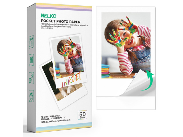 2x3 Premium Sticky-Backed Photo Paper, 50-Pack Photo Paper, White Compatible with PP01, PP03 Photo Printers, Easy to Peel, Smudge-proof,...