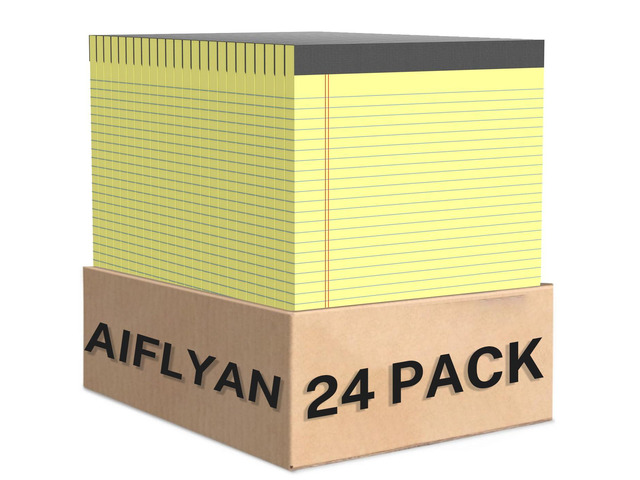 24 Pack Legal Pads 8.5 x 11 College Ruled Writing Pads, 720 Sheets Notepads Legal Note Pads 8.5 x 11 Narrow Ruled Lined Paper Pads, Perforated...