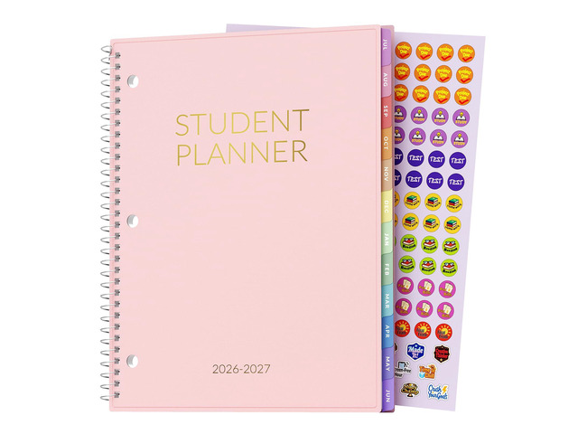 Student Planner 2026-2027, Middle or High School Planner for Academic Jul. 2026 - Jun. 2027, 8.5'Ã—11' Lesson Plan Book with PVC Waterproof Cover,...