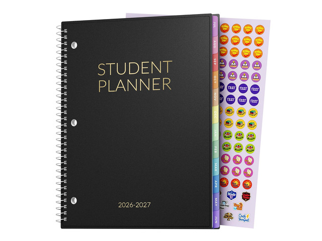 Student Planner 2026-2027, Middle or High School Planner for Academic Jul. 2026 - Jun. 2027, 8.5'×11' Lesson Plan Book with PVC Waterproof Cover,...