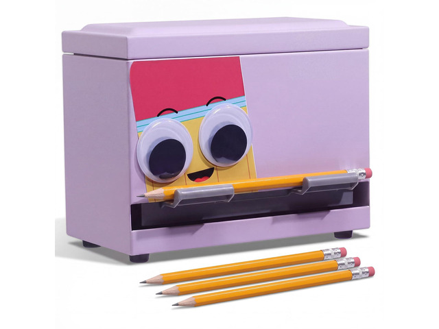 Purple Googly Eyes Pencil Dispenser Stainless Steel for Classroom Desk Organizer for Teachers, Daycare Must Haves, Preschool Kindergarten Back to...